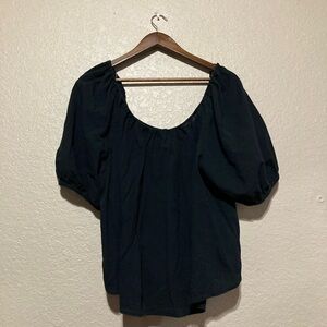 Old Navy Black Puff Sleeve Blouse